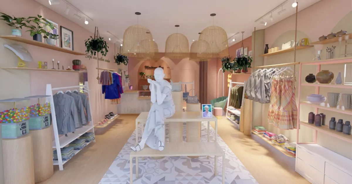 Loja de Roupas Estilo Moderno  Loja de roupa, Decoração de loja pequena,  Loja decoração