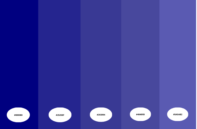 Paleta de cores Azul Marinho