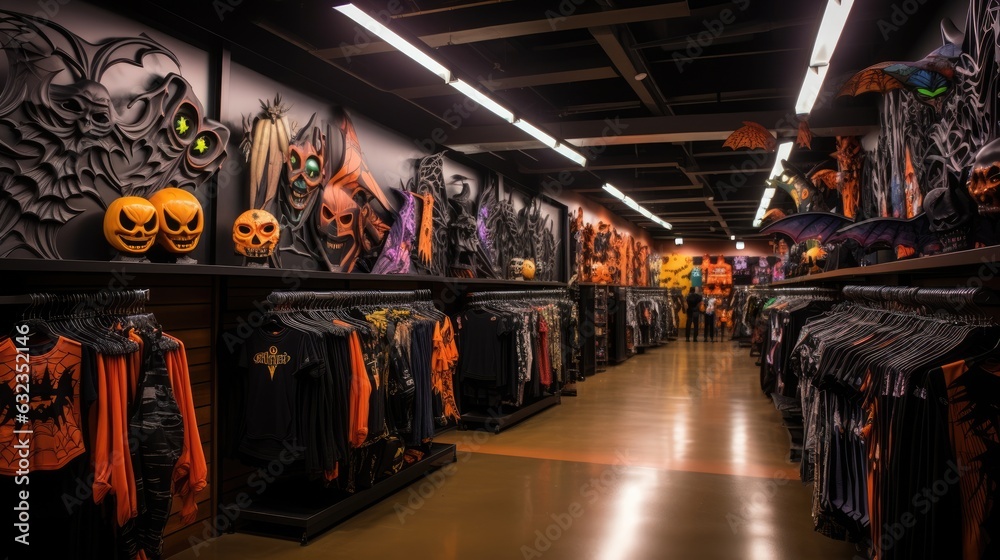 Decoração de Halloween loja de roupas
